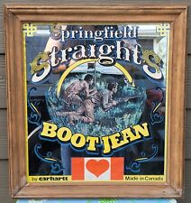 VTG Carhartt Springfield Straights Boot Jean Mirrored Advertisement Canadiana picture