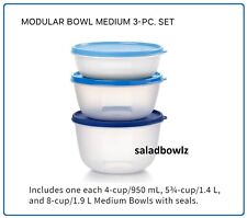TUPPERWARE New 3 pc MODULAR BOWL MEDIUM SET 4, 5.75, 8 Cup Bowls Set fREEsHIP picture