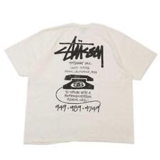 STUSSY OLD PHONE T-SHIRT NATURAL SHORT SLEEVE T-SHIRT picture