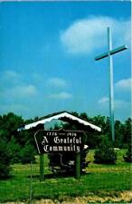 Frankenmuth MI, Michigan CROSS PARK~A Grateful Community Sign RELIGION  Postcard picture