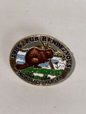 1986 Anchorage Alaska Fur Rondy Rendezvous SMALL Metal Collector Pin, Beaver picture