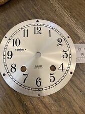 4 1/2” CHELSEA CLOCK CO ENGRAVED & SILVERED CLOCK DIAL With Scratches picture