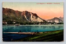 c1913 DB Postcard Panorama Lake Maggiore Swiss Alps Swizterland Baveno picture