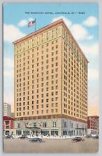 The Kentucky Hotel Louisville KY Vintage Linen Postcard Street View picture