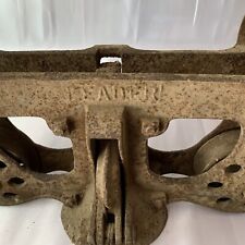 Very Rare Antique Cast Iron Swivel Leader Hay Trolly For Barn & And Farm picture