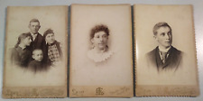 (3) Saginaw Michigan Lyon Cabinet Card Photographs Family Young Man Woman picture