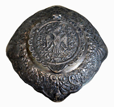 ✅ 17c. RUSSIAN IMPERIAL DOUBLE EAGLE MIRROR BOX KING ROYAL SILVER Pl. BRASS CASE picture