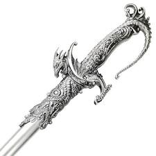 Saint George Dragon Saber Fantasy Knight Sword - Dull Blade - for Collections... picture