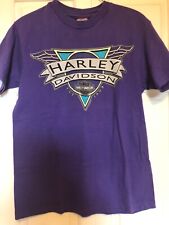 Harley Davidson vintage Fairbanks Alaska T  shirt purple M picture