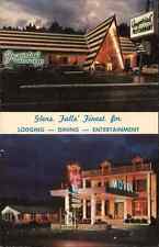 Glens Falls New York NY Imperial Arms Hotel Cars Neon Signs c1950s-60s Postcard picture