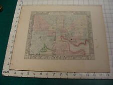 ORIGINAL Hand Colored 1860 Mitchell Map: 15 1/4 x 12 1/2--plan of BALTIMORE picture
