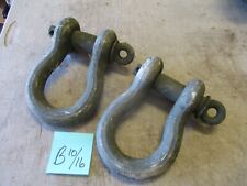 2 NOS CM 17-Ton WLL Screw Pin Shackles, USA-made, for Towing or Wrecker picture