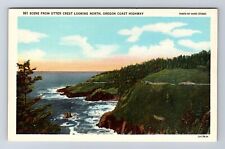 Otter Crest OR-Oregon, Otter Crest Looking North, Antique Vintage Card Postcard picture