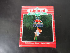1987 Hallmark Chris Mouse Glow Ornament #3 in Series Stained Glass Lamp Lighted picture