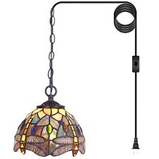 8 inch Small Tiffany Pendant Lamp Tiffany Style Stained Glass Hanging Light picture