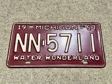 1957 Michigan License Plate picture