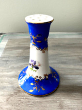 Vintage KPM Hatpin Stick 10 Hole Vase Holder Blue Floral w/ Gold Design picture