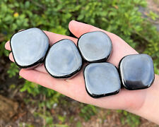 5 Large MAGNETIC Hematite Palm Worry Stone (Crystal Healing, Tumbled Magnet) picture