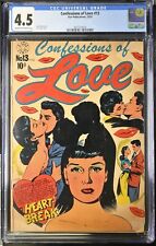 Confessions of Love #13 CGC VG+ 4.5 Classic L.B. Cole Romance Cover 1952 picture