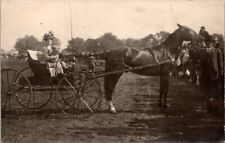 RPPC Postcard Man Woman & Child Horse Drawn Carriage c.1910-1924           12557 picture