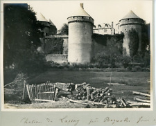 France, Château de Lassay near Bagnoles Vintage print.  Silver Print 1 picture
