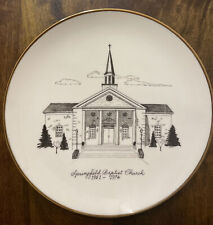 Vintage Decorative Springfield Baptist Church Plate  8 1/4” Round Pennsylvania picture