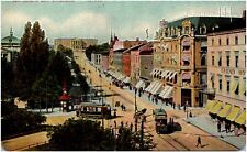Karl Johans Gate Street View Christiania Oslo Norway 1910s Postcard Unused picture