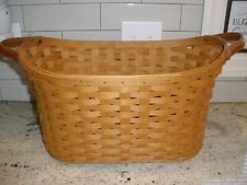 LONGABERGER LIBRARY BASKET 2007 Natural Leather Handle picture