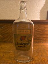Rare Vintage Jack Sprat Ammonia POISON Glass Bottle w 2 Paper Labels & Antidote picture