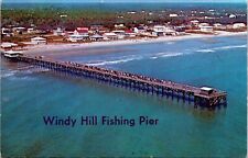 Postcard Windy Hill Beach, South Carolina - Windy Hill Fishing Pier - Pmrk 1963 picture