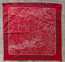 LAST 2  Vintage RED Yosemite National Park map kerchief bandana handkerchief picture