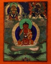 Tibet 1800s Old Buddhist Tsaklis Thangka 