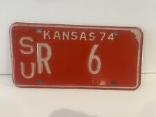 VINTAGE KANSAS LICENSE PLATE 1974 SUMNER COUNTY #6 LOW NUMBER  - VERY NICE picture