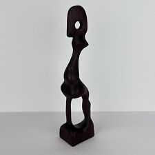 Vtg Abstract Sculpture Wood Figure Abstract 12in picture