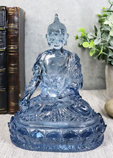 Blue Translucent Akshobhya Medicine Buddha Of Healing and Purity Figurine 5.75
