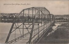 Postcard 1910s Montana MT Forsyth Yellowstone River Bridge picture