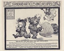 AD PETTIJOHN CEREAL Antique American Breakfast Bear & Beehive 1901 8x10