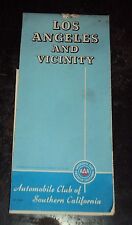 Vintage AAA folding road Map Book let Freeway System Los Angeles & Vicinity 1976 picture