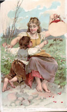 1880s Arbuckle's Ariosa Coffee - Victorian Trade Card - Mother & Child 3697 picture