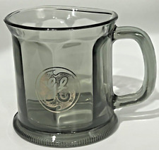 GE General Electric ERROR Mug Smoked Glass Coffee Mug Cup Made In USA Vintage picture