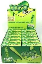 24 Books Juicy Jay's Green 21 Feet By 1.75” Cigarette Rolling Papers On A Roll picture