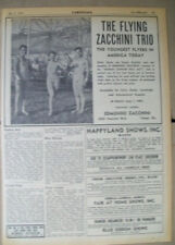 The Flying Zacchini Trio trapeze 1941 Ad- Duina Egizio George Edmondo picture