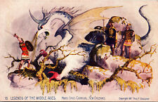 1907 Mardi Gras Float Postcard Parade Adolph Selige Legends of Middle Ages picture