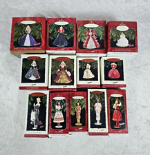 Vintage Hallmark Figure Ornament Princess Barbie's lot of 13 Christmas Ornaments picture