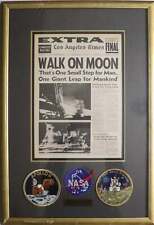 The Eagle Has Landed Apollo 11 Moon Landing Tribute, Framed, 24” H X 17” W picture