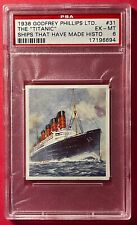 RMS TITANIC CARD PSA 6 1938 GODFREY PHILIPS LTD SHIPS THAT MADE HISTORY CARD picture