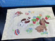 POUND PUPPIES PILLOWCASE VTG 80S 1985 TONKA TOY DOG CARTOON FOR BED SHEET SET picture