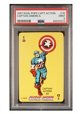 1967 Kool Pops Captain Action Captain America #1D Yellow PSA 9 (Low Pop) 🇺🇸🔥 picture