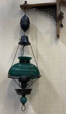 Antique wall or ceiling hanging oil light converted to electric awesome light  picture