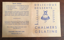 CHALMERS GELATINE CORPORATION (WILLIAMSVILLE, NY) - DELICIOUS DESSERT RECIPES picture